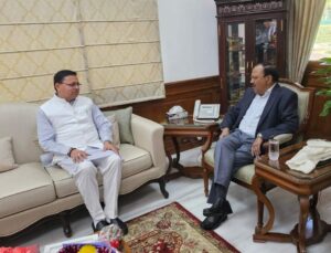 Cm Dhami Meet Nadda :